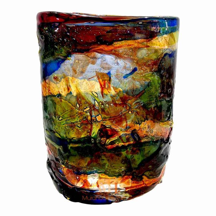 Green Murano Glass Vase