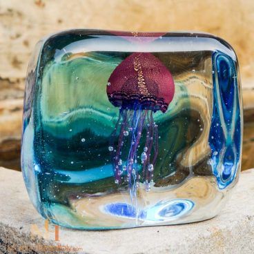 jellyfish glass art