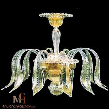 murano glass leaf chandelier