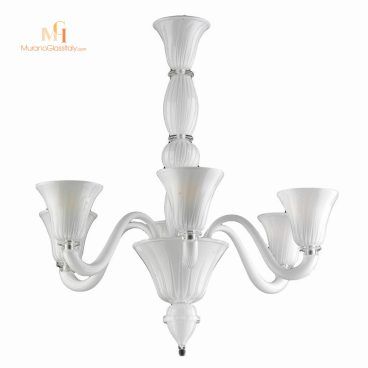white murano chandelier