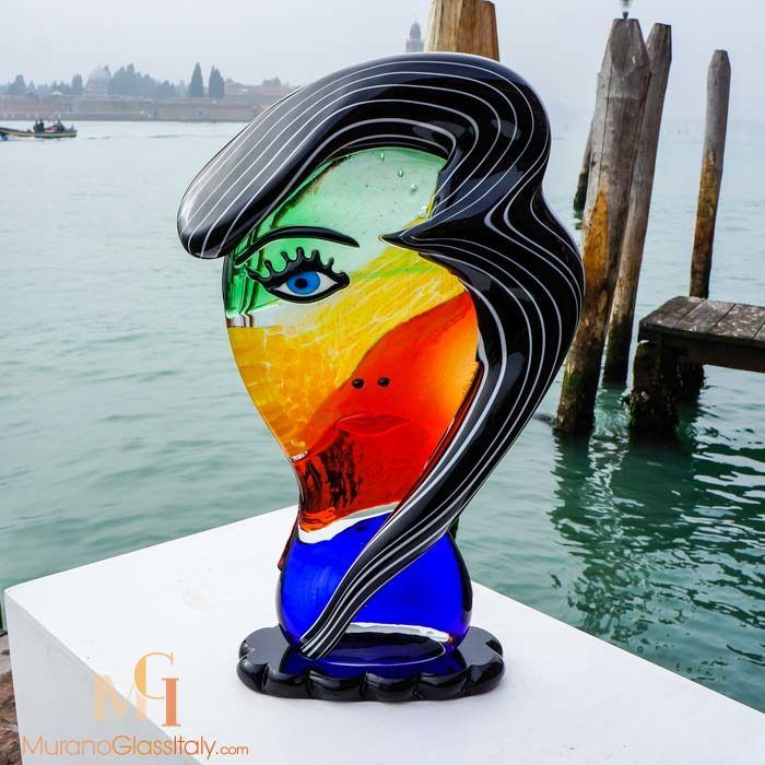 glass head sculpture