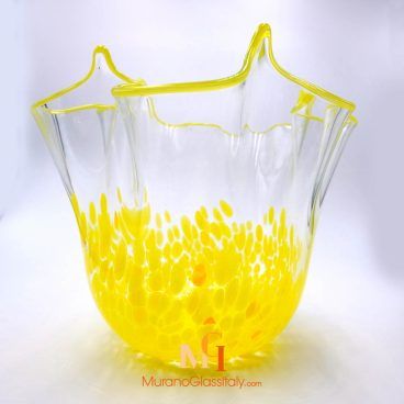 YELLOW MURANO GLASS VASE