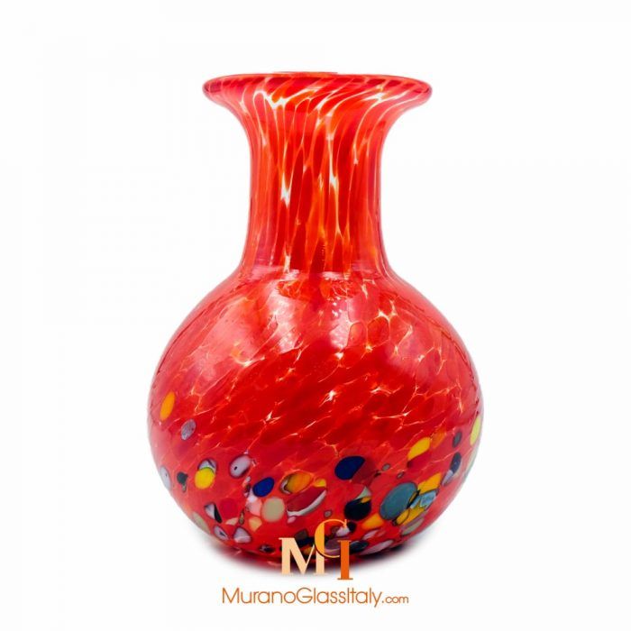 Red Murano Glass Vase