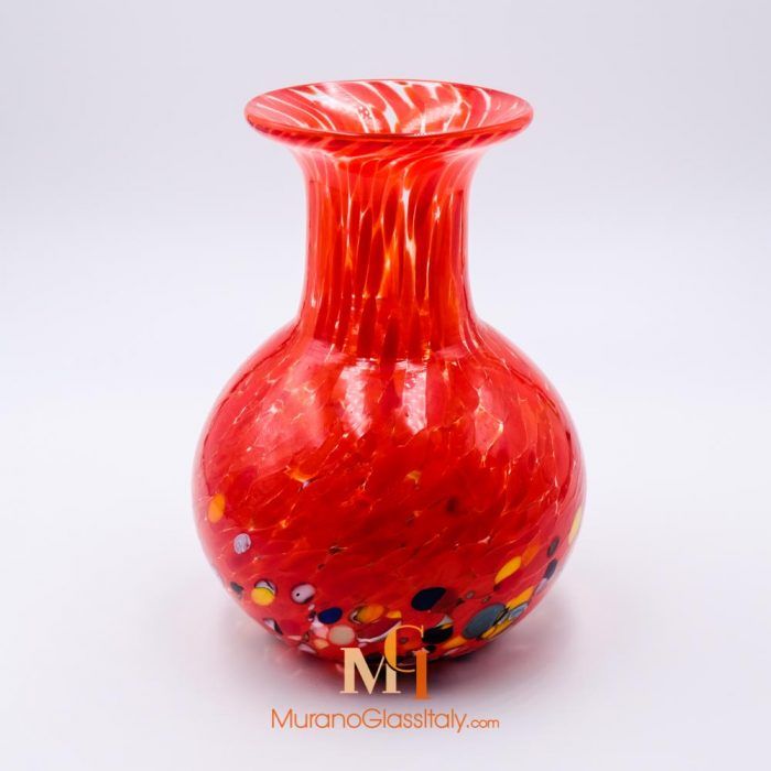 Red Murano Glass Vase