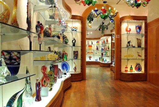 Murano Glass shop, photography by Dennis Jarvis.