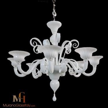 milk glass chandelier