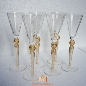 murano glass champagne flutes