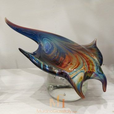 glass art fish sculpture