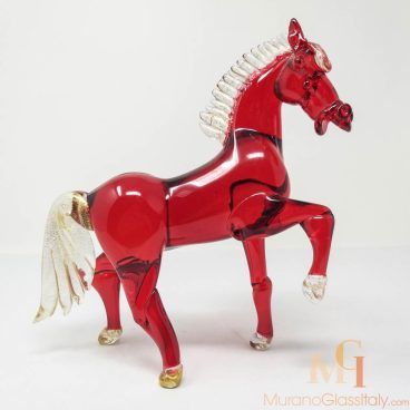 glass horse statue