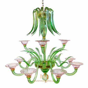 coloured glass chandelier