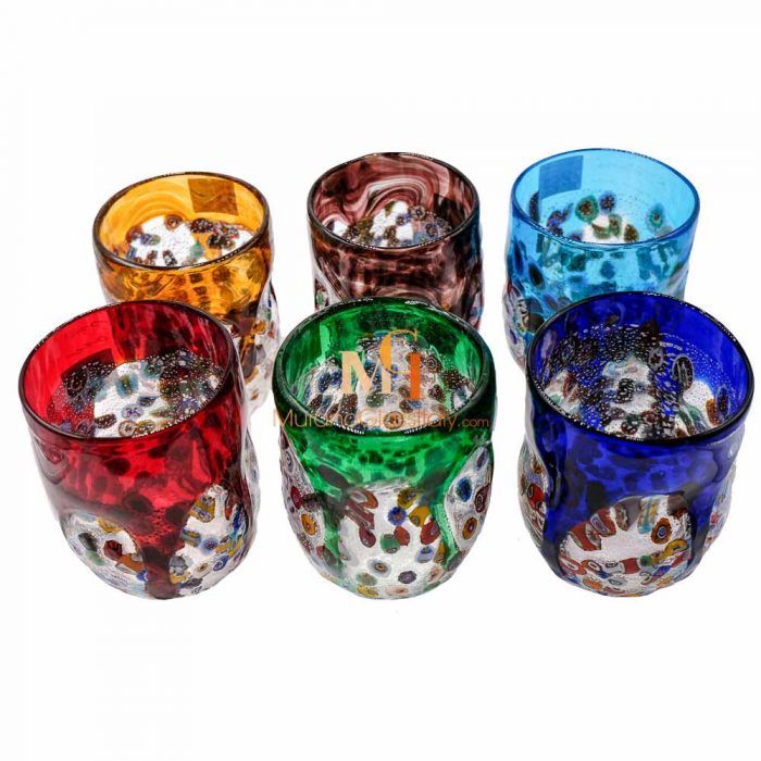 colorful drinking glasses