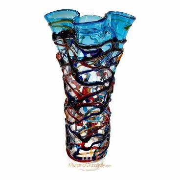 Murano Multi Coloured Glass Vase