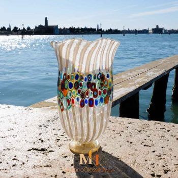 murano hand blown glass vase