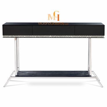 marble and glass console table
