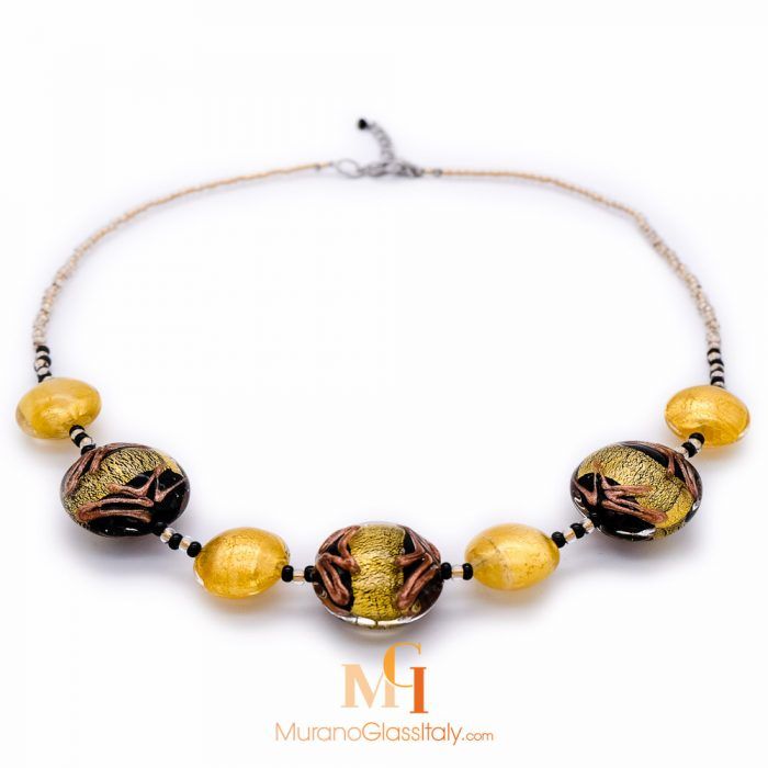 murano glass statement necklace