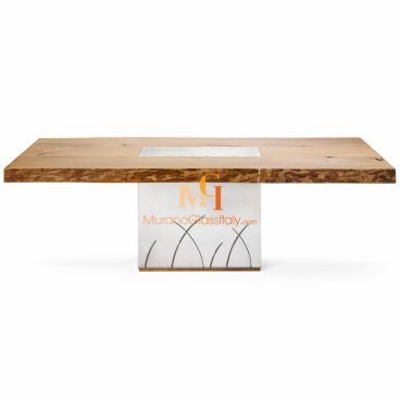 wood and glass dining table