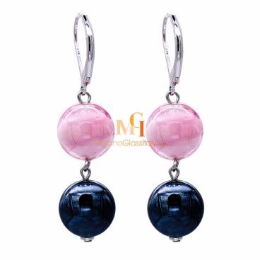 murano glass bead earrings