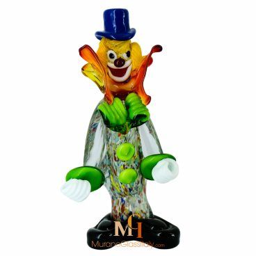 murano glass clown figurines