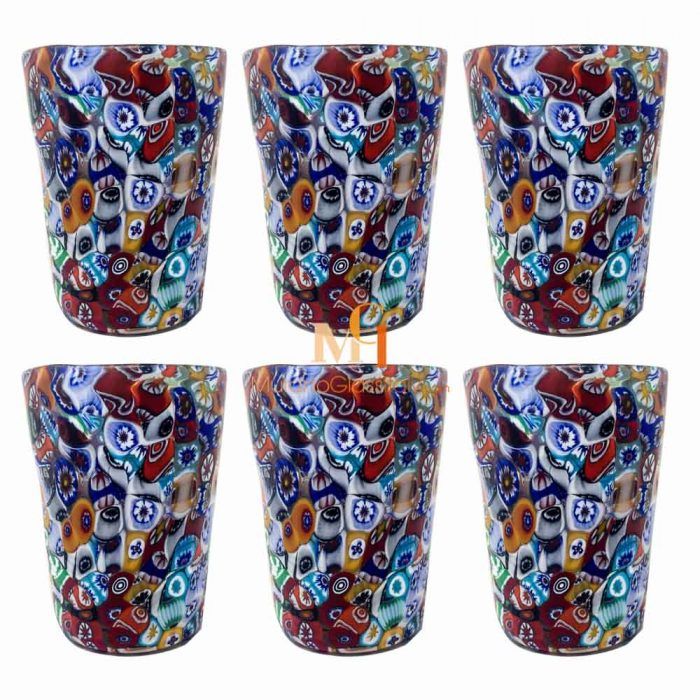 coloured glass drinking glasses